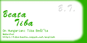beata tiba business card